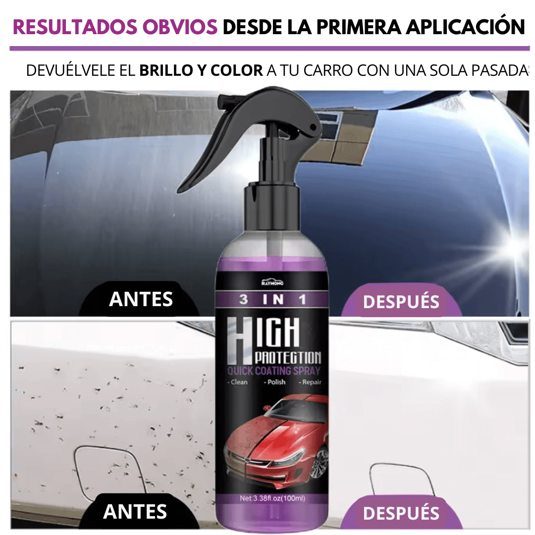 CarSpray™ 3 en 1: ¡Limpia, Restaura y Protege tu Auto!